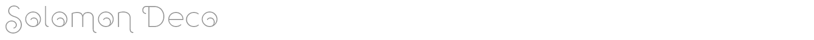 Solomon Deco font preview